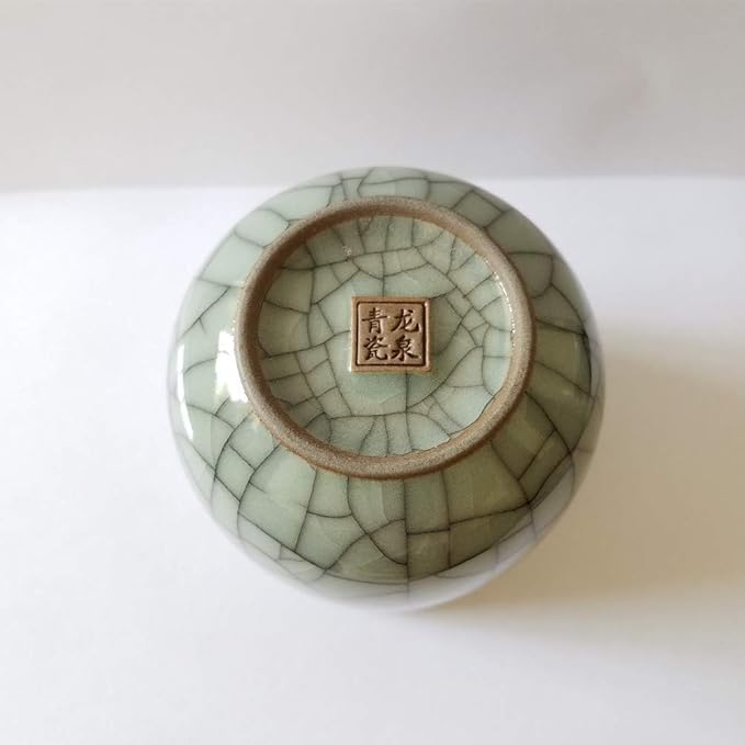 TeaCups 5oz Japanese Style Coffee Cup Porcelain Mugs Beer Handmade Celadon (1, Grey01)