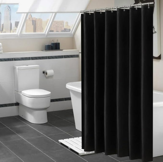 Shower Curtain Liner, 72" W X 72''H - PVC-Free, 6G PEVA Shower Curtain with 12 Rust Proof Grommets and Magnet-Weighted Bottom Hem - Moisture Stain Proof Shower Curtain Liner (Black)