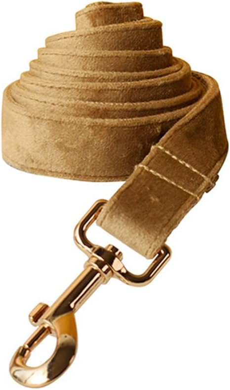 Velvet Dog Collar and Leash Set with Quick Release Metal Buckle | Bright & Stylish Leash and Collar Set, Soft Heavy Duty Pet Collars Adjustable for Samll Medium Large Dogs or Cats