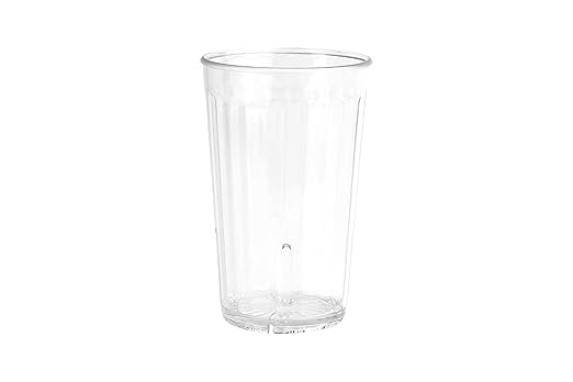 G.E.T. Heavy-Duty Shatterproof Faceted Tumblers (Set of 4) 12 Ounce Clear | For Restaurants and Home, Dishwasher Safe, BPA Free