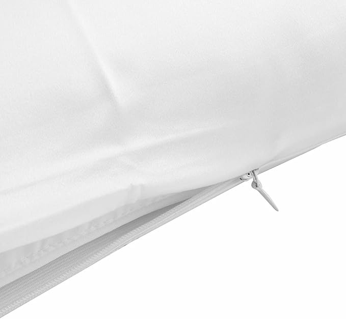 uxcell 1 Pack 100% Charmeuse Pure Silk Pillowcase for Hair and Skin, 350TC 19 Momme Soft Breathable Pillow Case with Hidden Zipper, Snow White Silk Pillowcase Travel (14x20inch)
