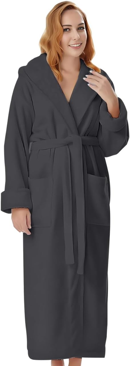 KAHAF COLLECTION Cotton Terry Robes for Women and Men, Terry Shawl Collar Bathrobe, ONE SIZE - UNISEX Men & Women Spa Robe