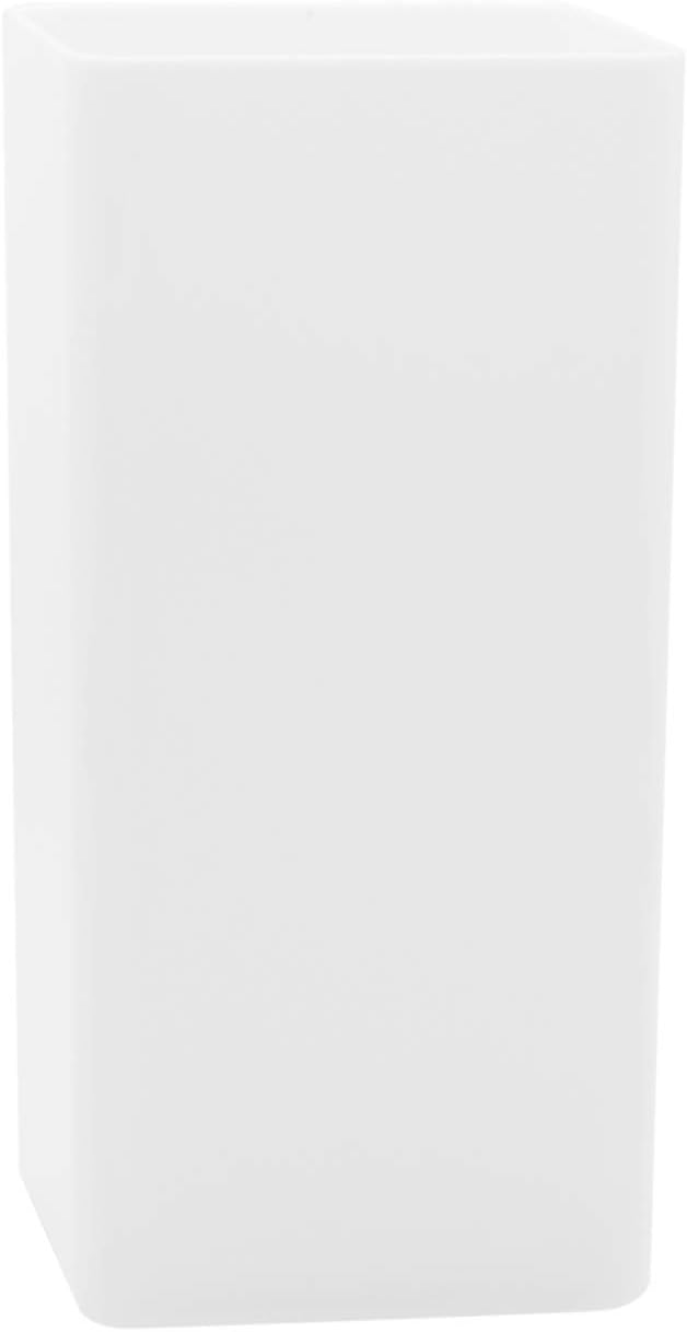 Royal Imports Flower Vase Acrylic Tall Rectangle - Decorative Centerpiece for Home or Wedding - Non Breakable Plastic, 5" X10 - White