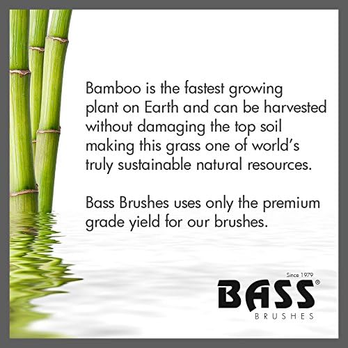 Bass Brushes | Style & Detangle Pet Brush | Alloy Pin | Pure Bamboo Handle | Semi S Style | Striped Finish | Model A12-SB
