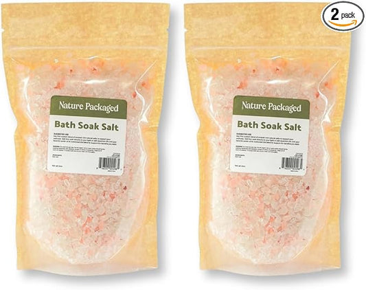 Bath Salts Blend (16oz - Pack of 2) - Pure Coarse Grain Mineral Salt - Used as Salt Bath, Bath Soak, Foot Soak, Spa or Foot Salts Bath