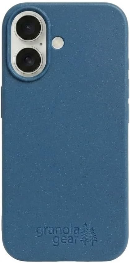 Eco by GranolaGear - Eco-Friendly Phone Case for iPhone 17 - Biodegradable, Compostable, Plastic-Free, Made from Plants - Pacific Blue