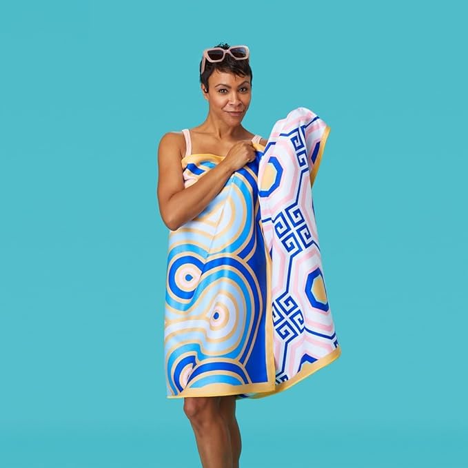 WerkShoppe Greek Key Tiles Go Big Towel