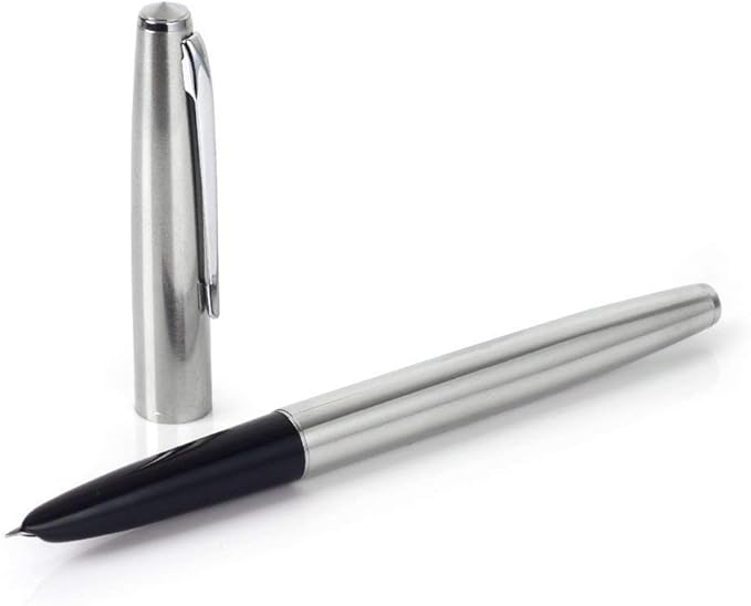 Gullor 5 PCS Stainless Steel EF Nib Classic Fountain Pens Set with Ink Converters