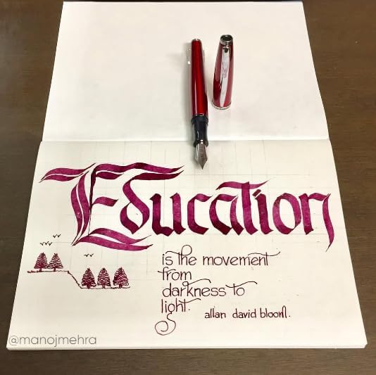 Monteverde USA Aldo Domani Fountain Pen Red - Broad Nib - Luxury Writing Pen - JoWo Stainless Steel Nib - Smooth Ink Flow - Refillable - Gift Box Included