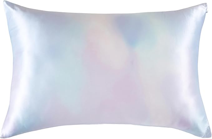 THXSILK Mulberry Silk Pillowcase for Hair and Skin with Hidden Zipper, Hypoallergenic Mulberry Silk Pillowcase Pillow Cover(20inch x 36inch, King Size, Gradient Light Blue, 1pc)