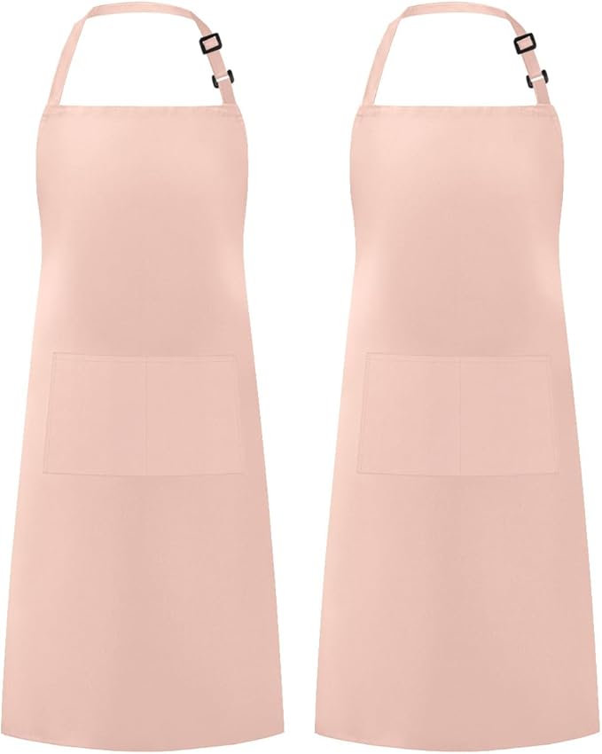 Syntus Apron for Men Women, Adjustable Cooking Kitchen Chef Aprons with 2 Pockets