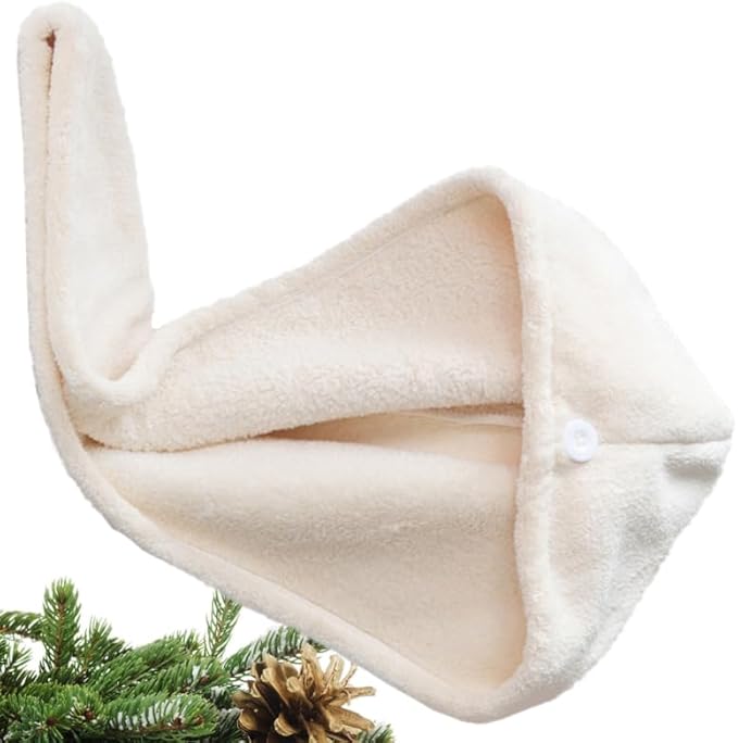Baluue Microfiber Hair Towel Wrap for Women, Super Absorbent Coral Velvet Turban for Quick Drying Wet Hair, Soft Anti Frizz Drying Towel with Button, Large