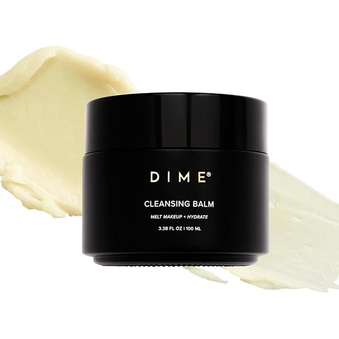 DIME Beauty Cleansing Balm, Oil Makeup Remover and Face Cleanser, Hydrating Eye Makeup Remover with Squalane, 3.38 oz / 100 ml