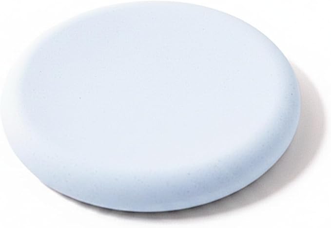 Round Diatomite Soap Dish for Bathroom Sink, Porous Stone Bar Soap Holder Tray, 3.9 Inch Diameter