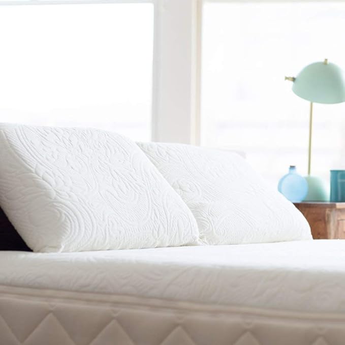 Happsy Organic Latex Pillow - Queen Bed Pillow with Breathable Cotton - Eco-Friendly & Non-Toxic Neck Pillow for Back Support and Neck Pain Relief - Made in USA