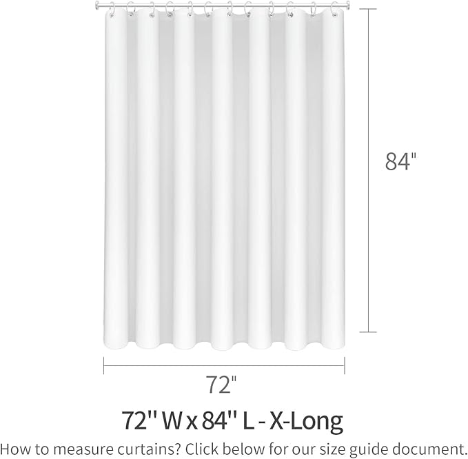 MitoVilla Extra Long Shower Curtain Liner - 72 x 84 Inches, Burnt Orange Shower Liner Fabric, Waterproof Bath Curtain Liner Polyester Soft Lightweight, Washable