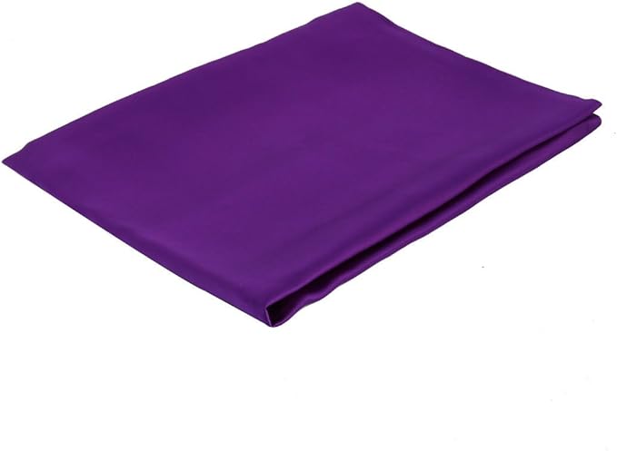 uxcell 1 Pack 100% Charmeuse Pure Silk Pillowcase for Hair and Skin, 350TC 19 Momme Soft Breathable Pillow Case with Hidden Zipper, Purple Silk Pillowcase Travel (14x20inch)