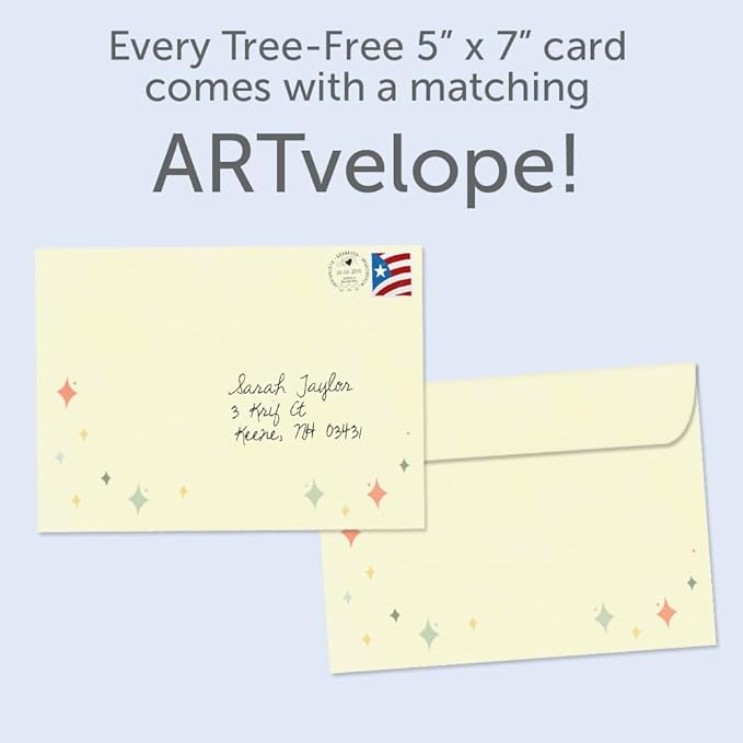 Tree-Free Greetings - Birthday Cards - Artful Designs - 2 Cards + Matching Envelopes - Made in USA - 100% Recycled Paper - 5 x 7 - Soul Sparkle (GT65292)