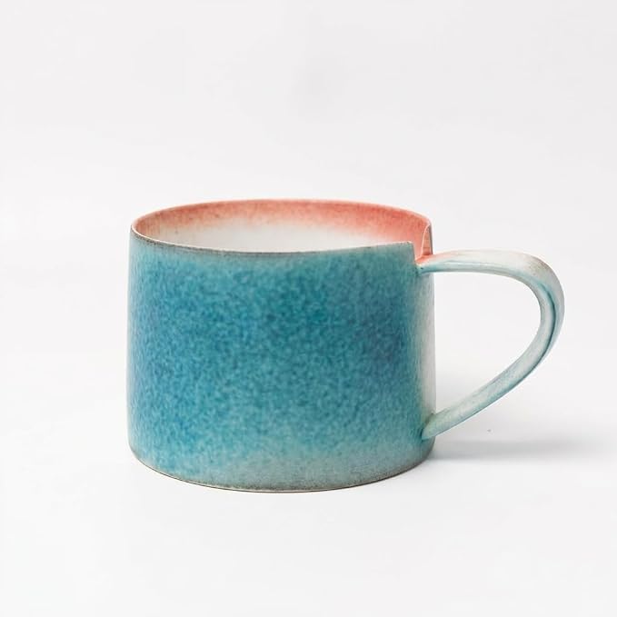 Handmade Stoneware Coffee Mug with Ombre Glaze | Artisan ceramic cup for home, office, and thoughtful gifting