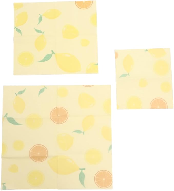 Bee's Wrap Beeswax Wraps for Food - Reusable Food Wraps, Sandwich Wrap & Bowl Covers Yellow Lemon One Size