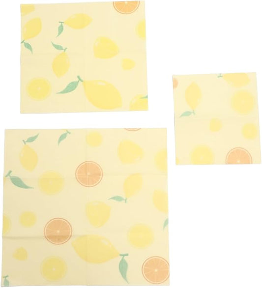 Bee's Wrap Beeswax Wraps for Food - Reusable Food Wraps, Sandwich Wrap & Bowl Covers Yellow Lemon One Size