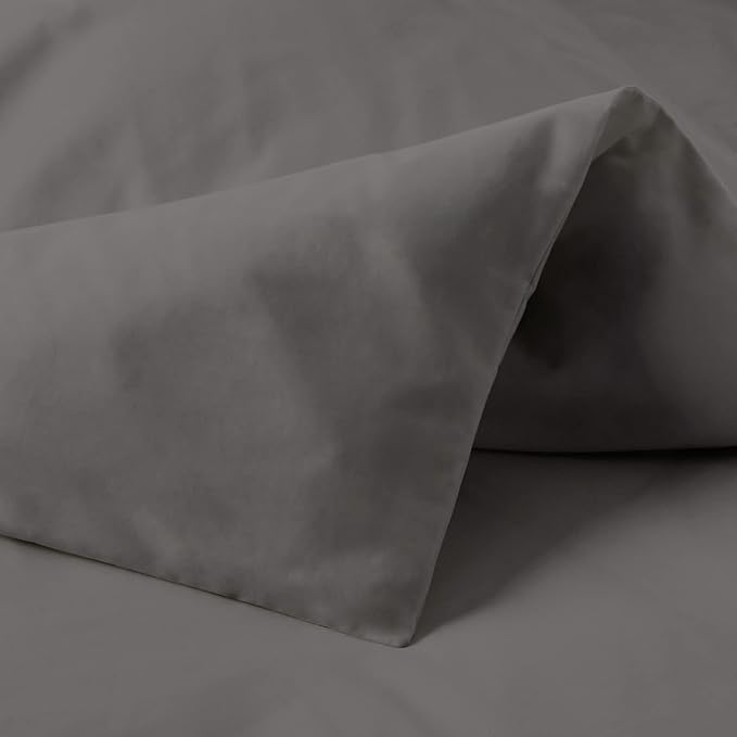 Amazon Aware 100% Organic Cotton 300 Thread Count Duvet Cover Set - Dark Gray, King