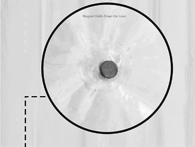 Dependable Industries inc. Essentials Bathroom Magnetized Shower Curtain Liner with Metal Grommets Waterproof (Hunter Green)