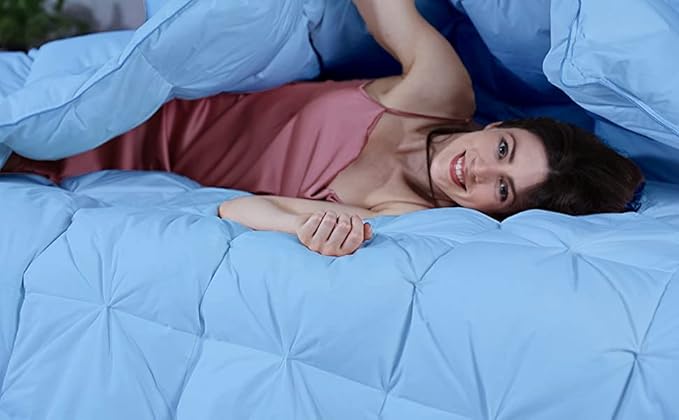 Hypoallergenic 1000-TC Pinch Pleated Down Alternative Comforter Super King Plus 120x120 Inches 1pc Comforter & 2 pcs Pillow Covers, 700 GSM & All Side Corner Tabs 100% Egyptian Cotton
