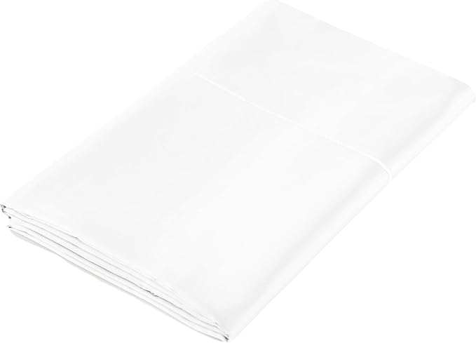 Certified Organic Full Flat Sheet Only - 100% Organic Cotton Top Sheet with Luxurious Soft and Breathable 500 Thread Count Sateen Weave Finish - GOTS & Fairtrade Certified (White, Full)