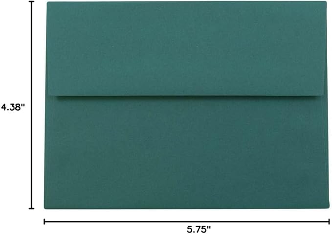 JAM PAPER Blank Greeting Cards Set with Envelopes - A2-4 3/8 x 5 3/4 - Teal - 25/Pack