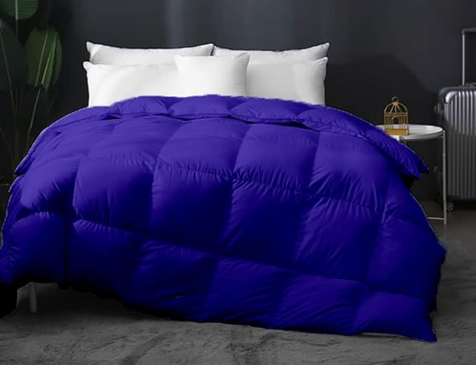 Eco Friendly Comforter King Size Comforter, Soft Royal Blue Comforter, Down Alternative Comforter King Size Cooling Bed Comforter, Fluffy Royal Blue Home Bedding King/Cal-King - 92"x102"
