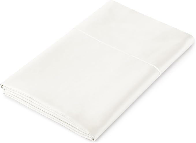 Certified Organic Queen Flat Sheet Only - 100% Organic Cotton Top Sheet with Luxurious Soft and Breathable 500 Thread Count Sateen Weave Finish - GOTS & Fairtrade Certified (Natural, Queen)