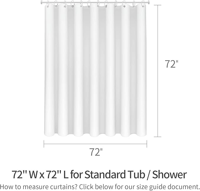 MitoVilla 2 Pack Cream Fabric Shower Curtain Liner - 72" W x 72" H, Beige Shower Curtain or Liner for Modern Neutral Hotel Bathroom Decor, Waterproof Cloth & Machine Washable