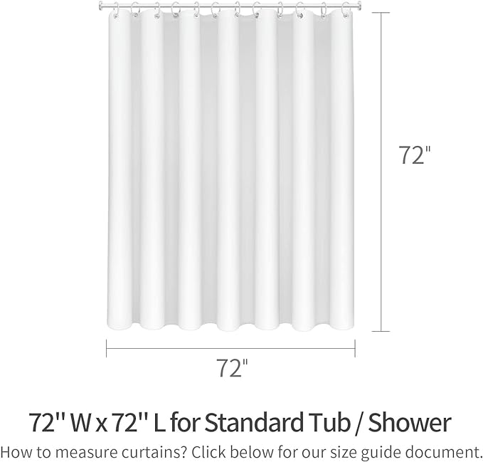 MitoVilla 2 Pack Brown Fabric Shower Curtain Liner - 72" W x 72" H, Simple Shower Curtain or Liner for Modern Neutral Hotel Bathroom Decor, Waterproof Cloth & Machine Washable