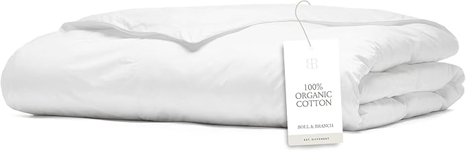 BOLL & BRANCH Down Alternative Duvet Insert - Full/Queen, Lightweight - Luxury Shell - Hypoallergenic Primaloft Luxury Down Alternative Fill