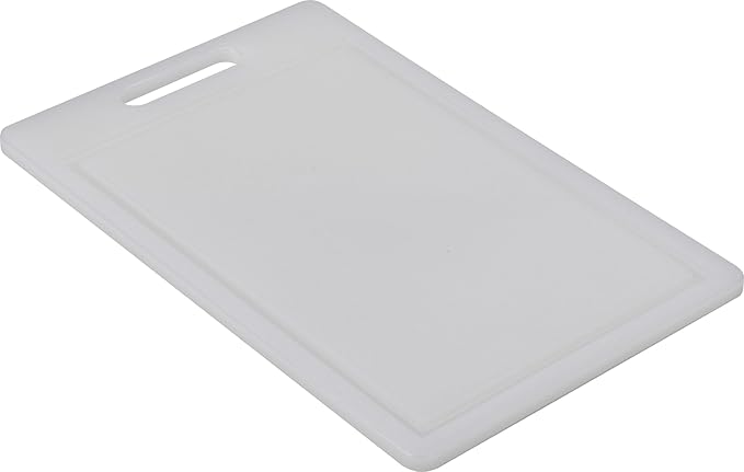 GoodCook Everyday 10" x 15.5" Reversible Cutting Board, Polyethylene Chopping Board with Juice Groove, Non-Porous Durable Kitchen Board, Double-Sided Cutting Surface, Easy-to-Handle