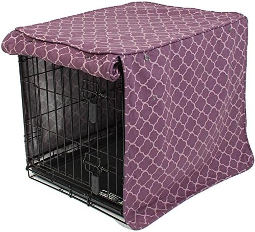 Molly Mutt Royals Dog Crate Cover, 100% Cotton Canvas Cover with 2 Roll-Up Panels, Ideal for Dog or Cat Crate, Durable, Washable, and Free of Harmful Chemicals, 48" x 30" x 33"