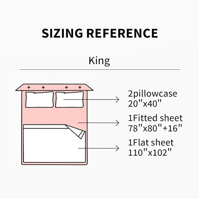 EVERLY Linen Sheets Set King Size,100% French Stonewash Pure Linen Bed Sheets,4Pieces (1Flat Sheet,1Fitted Sheet,2Pillowcase) Suitable for Hot Sleepers,Deep Pocket Natural Bedding Set-Pink