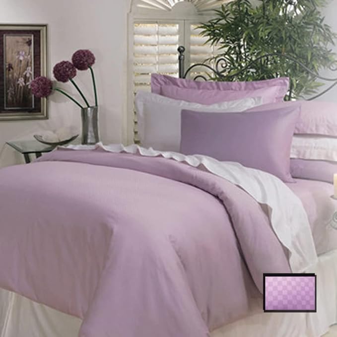 ORGANIC TEXTILES Premium Quality Bed Sheets - Organic Cotton 350 Thread Count - GOTS Certified - Full, (4 Pc. Set) - Lilac