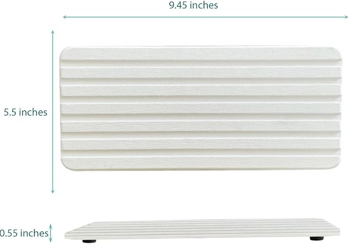 6 PCS Diatomite Soap Dish Set, Water Absorbent & Quick-Drying, Grooved Design, Eco-Friendly Stone Soap Holder for Kitchen, Bathroom& Plants & toiletries MP10