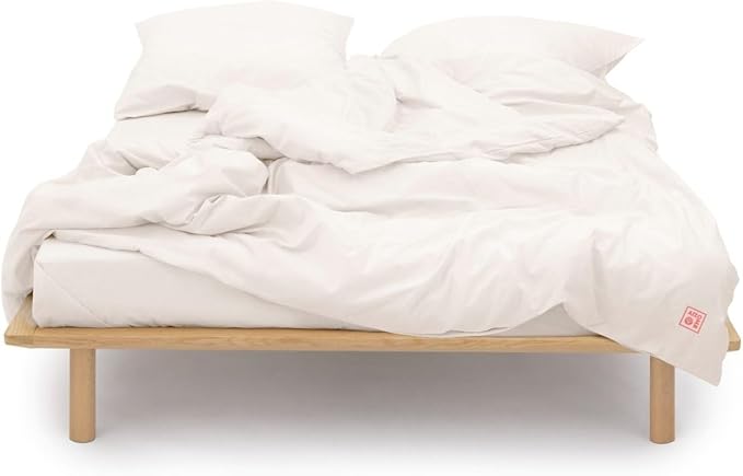 AIZOME Bedsheet Set Made from 100% GOTS Organic Cotton, Non-Toxic Plant-Dyed 340 Thread Count, Hypoallergenic for Sensitive Skin, 4-Piece (Virgin Cotton, California King)