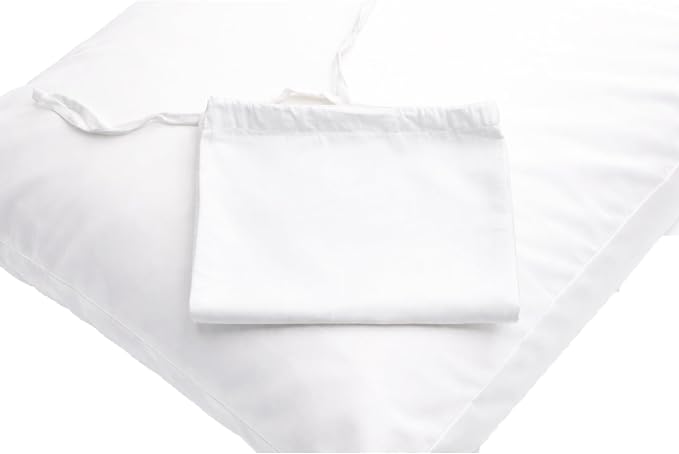 ORGANIC TEXTILES 350 Thread Count GOT's Certified Organic Cotton Pillowcases, Non-Toxic - (Standard, White) - Set of 2