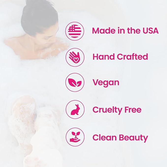 Mom Bomb Pink Himalayan Epsom Salt Bath Soak - Unscented – Natural Magnesium Salt with Essential Oils – Relaxing Aromatherapy for Stress Relief, Muscle & Foot Soak – Made in USA, 3 lbs