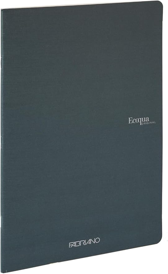 Fabriano Ecoqua Original Staple-Bound Notebook, Dark Green