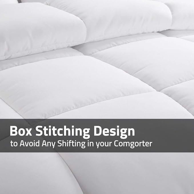Cooling Viscose from Bamboo Down Alternative Comforter, All Seasons (Silky Soft and Silent Viscose from Bamboo Shell) Down Alternative Duvet Insert (King Size, 106x90)