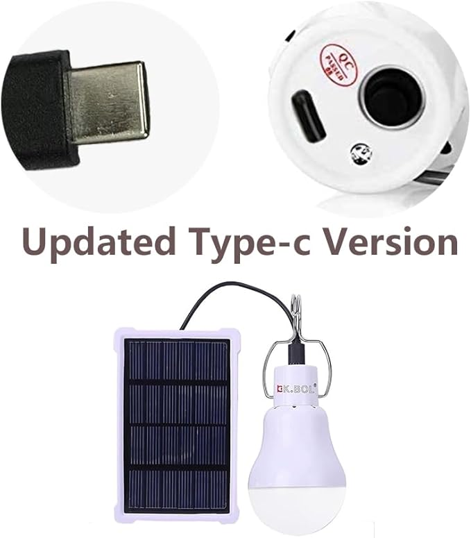 Solar Light Bulb Rechargeable Portable Solar Lamp Led Bulbs for Indoor Emergency Blackout Pet Home Outdoor Fishing Camping Hiking Chicken coop Tent Shed Bird Cage Lantern Lights