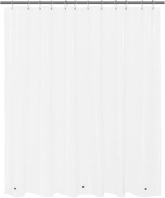 Mrs Awesome Clear Shower Curtain Liner with 3 Magnets, 70x60 Premium Flexible Sturdy Plastic Shower Curtain for Bathroom Lightweight, Waterproof, Clear