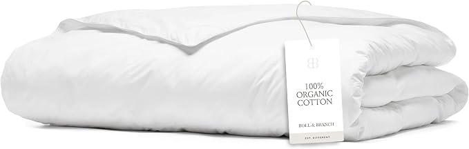 BOLL & BRANCH Down Duvet Insert - Full/Queen, Midweight - Luxury Shell - Cruelty-Free U.S. Down Bedding - Bafflebox, Maintains Loft
