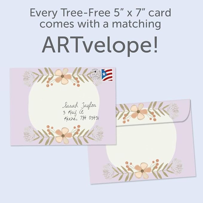 Tree-Free Greetings - Birthday Card - Artful Designs - 1 Card + Matching Envelope - Made in USA - 100% Recycled Paper - 5 x 7 - Chosen Family (GO65247)