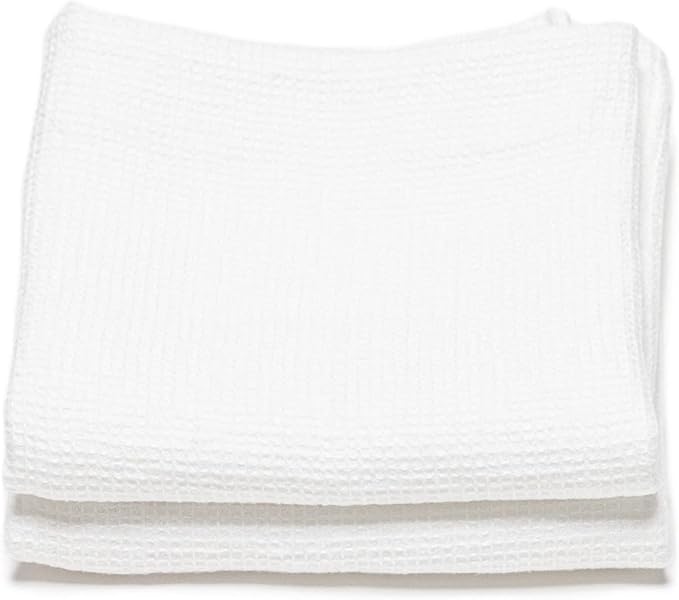 LinenMe Washed Waffle Hand and Guest Towels, 20" x 28", Optical White